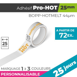 Adhésif Personnalisé - Pro-HOT 25mm | 44µm | 25 Jours