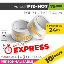 Adhésif Personnalisé - Pro-HOT 75mm | 44µm | 10 Jours