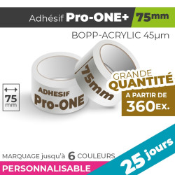 Adhésif Personnalisé - Pro-ONE+ 75mm | 45µm | 25 Jours
