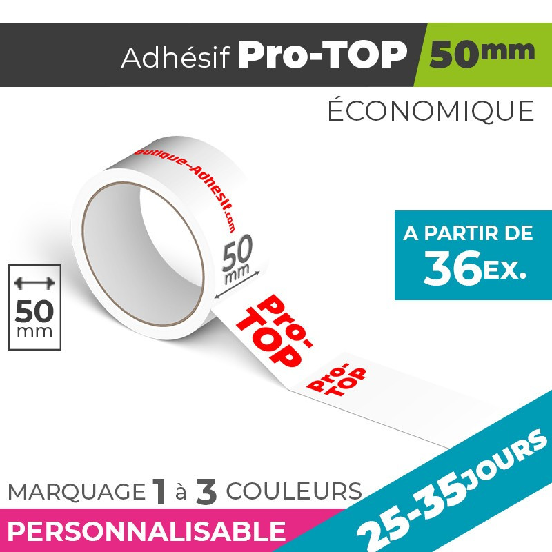 Adhésif Personnalisé -  Pro-TOP 50mm | 25-35 Jours