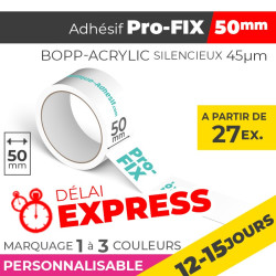 Adhésif Personnalisé - Pro-FIX 50mm | 45µm | 12-15 Jours