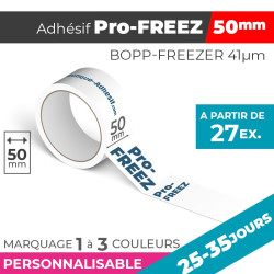 Adhésif Personnalisé - Pro-FREEZ 50mm | 41µm | 25-35 Jours
