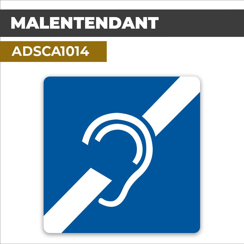 Autocollant MALENTENDANT l Handicap et PMR