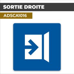 Autocollant SORTIE A DROITE l Entrée et Sortie