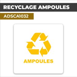 Autocollant RECYCLAGE AMPOULES l Recyclage et tri sélectif