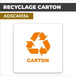 Autocollant RECYCLAGE CARTON l Recyclage et tri sélectif