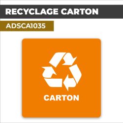 Autocollant RECYCLAGE CARTON l Recyclage et tri sélectif
