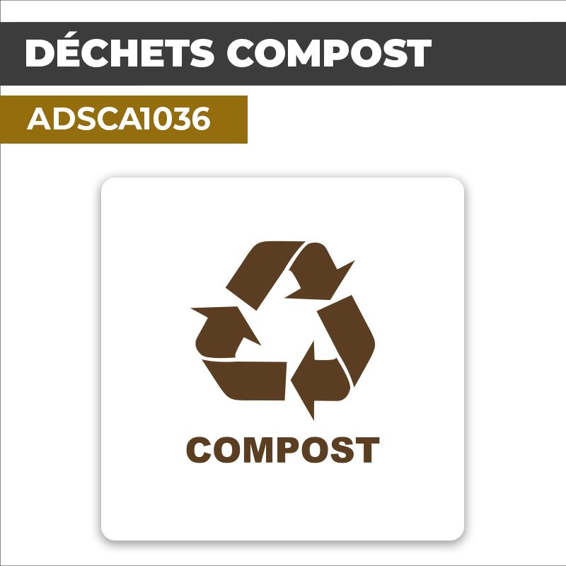Autocollant DECHETS COMPOST l Déchets et poubelles