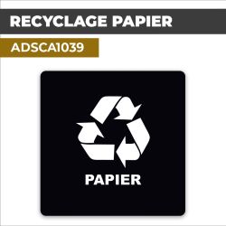 Autocollant RECYCLAGE PAPIER l Recyclage et tri sélectif