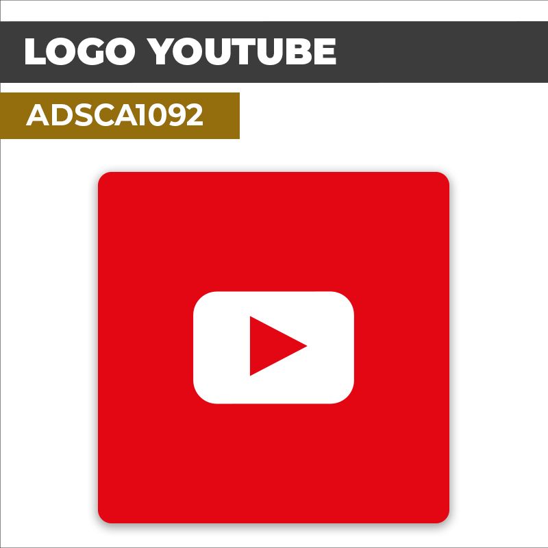 Autocollant LOGO YOUTUBE | Réseaux sociaux