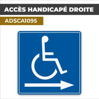 Autocollant ACCES HANDICAPE DROITE | Handicap et PMR