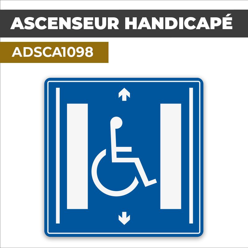 Autocollant ASCENSEUR HANDICAPE | Handicap et PMR