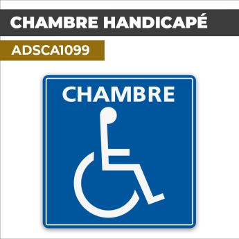 Autocollant CHAMBRE HANDICAPE | Handicap et PMR