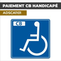 Autocollant PAIEMENT CB HANDICAPE | Handicap et PMR