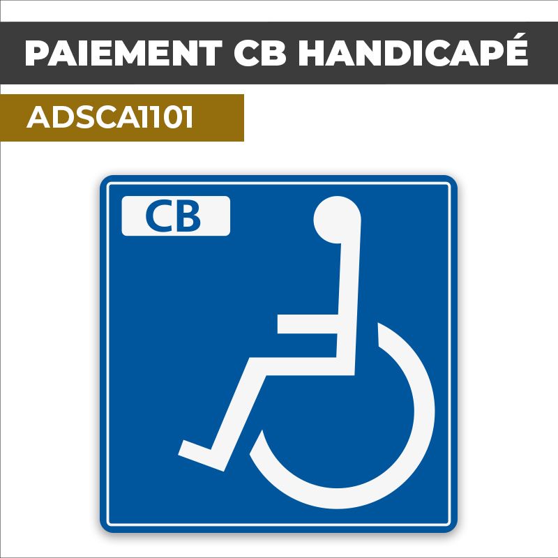 Autocollant PAIEMENT CB HANDICAPE | Handicap et PMR