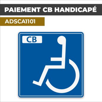 Autocollant PAIEMENT CB HANDICAPE | Handicap et PMR