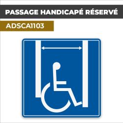 Autocollant PASSAGE HANDICAPE RESERVE | Handicap et PMR