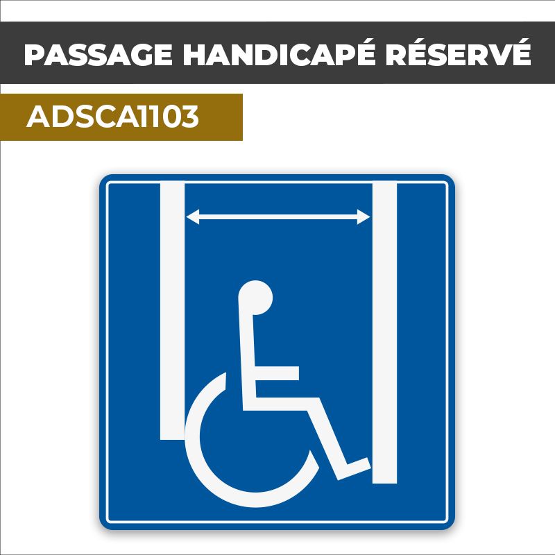 Autocollant PASSAGE HANDICAPE RESERVE | Handicap et PMR