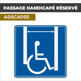 Autocollant PASSAGE HANDICAPE RESERVE | Handicap et PMR