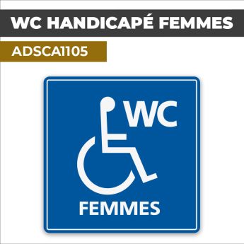 Autocollant WC HANDICAPE FEMMES | Handicap et PMR