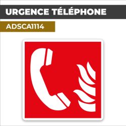 Autocollant URGENCE TÉLÉPHONE | Incendie
