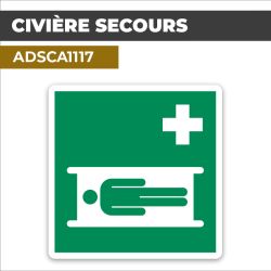 Autocollant CIVIÈRE SECOURS | Urgences médicales