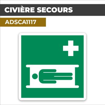 Autocollant CIVIÈRE SECOURS | Urgences médicales