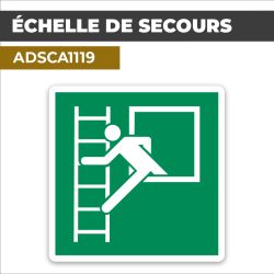 Autocollant ECHELLE DE SECOURS | Sortie de secours