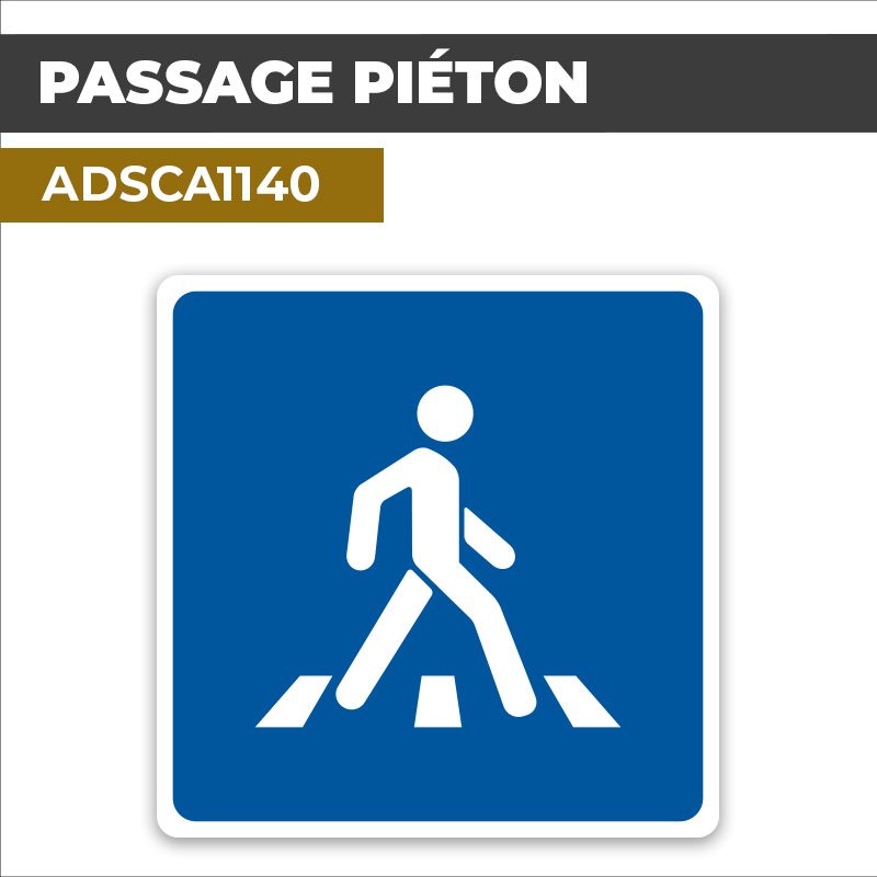 Autocollant PASSAGE PIÉTON | Panneaux d'indication