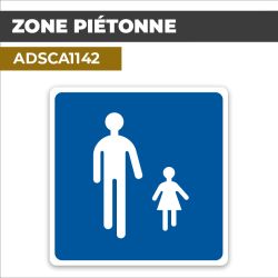 Autocollant ZONE PIÉTONNE | Panneaux d'indication