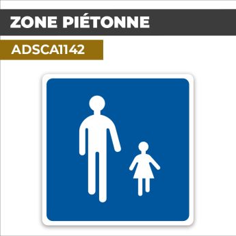Autocollant ZONE PIÉTONNE | Panneaux d'indication