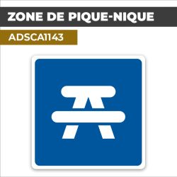 Autocollant ZONE DE PIQUE-NIQUE | Panneaux d'indication