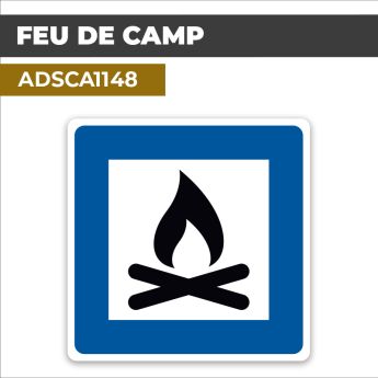 Autocollant FEU DE CAMP | Panneaux d'indication