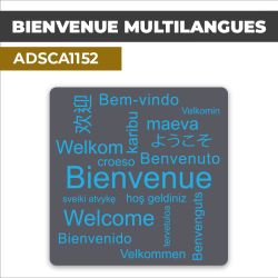 Autocollant BIENVENUE MULTILANGUES | Accueil et politesse