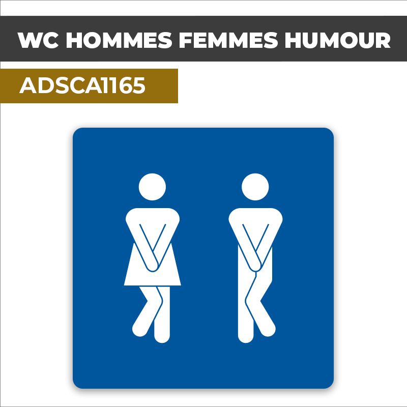 Autocollant WC HOMMES FEMMES HUMOUR | Toilettes et sanitaires