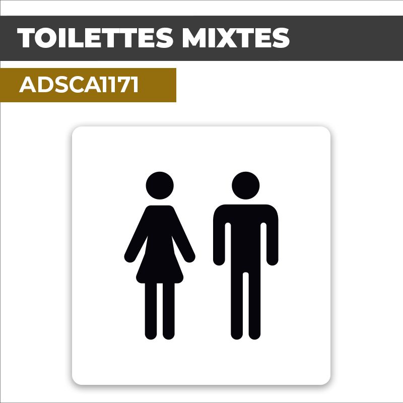 Autocollant TOILETTES MIXTE | Toilettes et sanitaires
