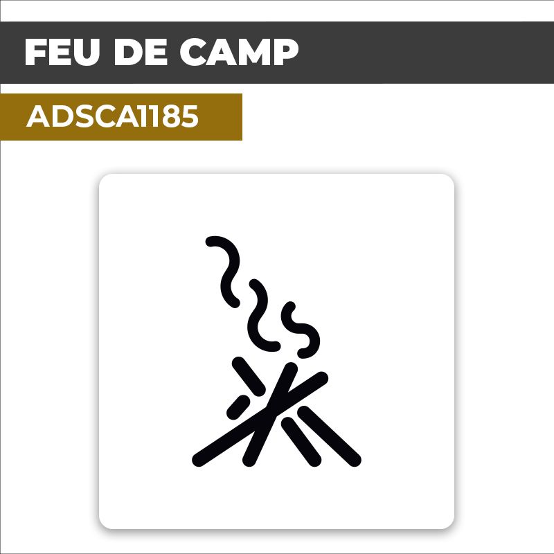 Autocollant FEU DE CAMP | Pictogrammes