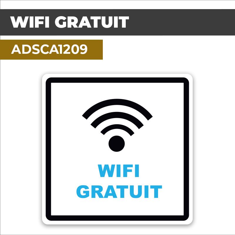 Autocollant WIFI GRATUIT | Wifi et connectivité