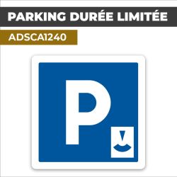Autocollant PARKING DURÉE LIMITÉE | Panneaux d'indication