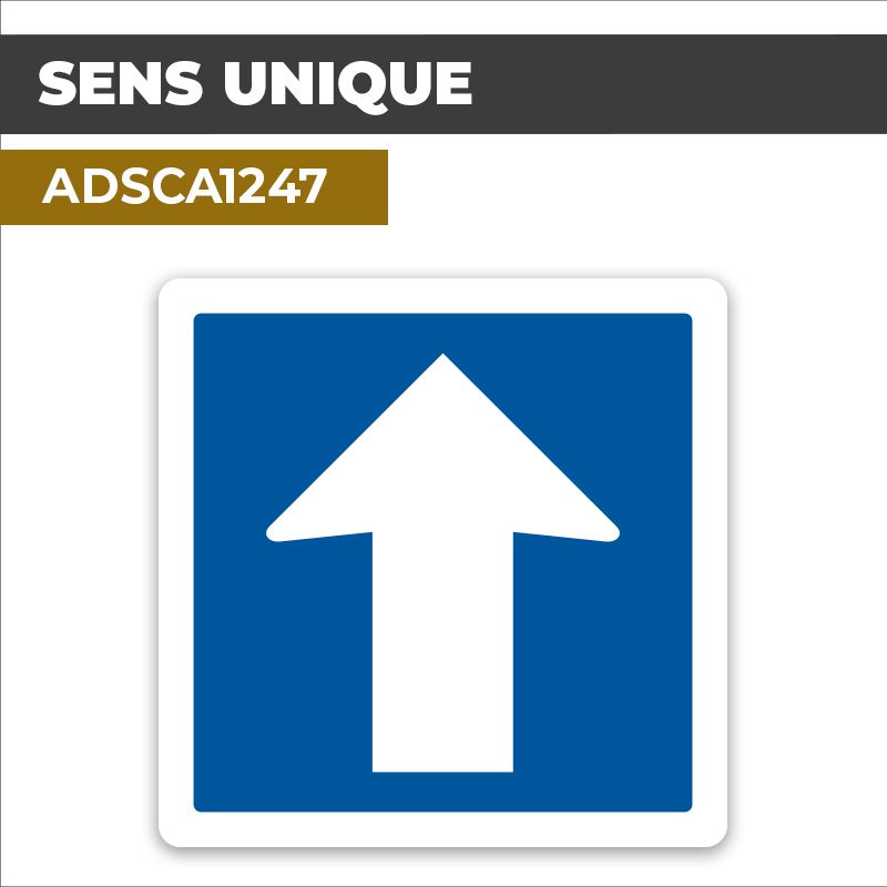 Autocollant SENS UNIQUE | Panneaux d'indication