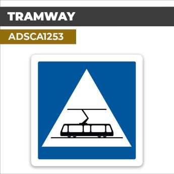 Autocollant TRAVERSÉE DE TRAMWAY | Panneaux d'indication