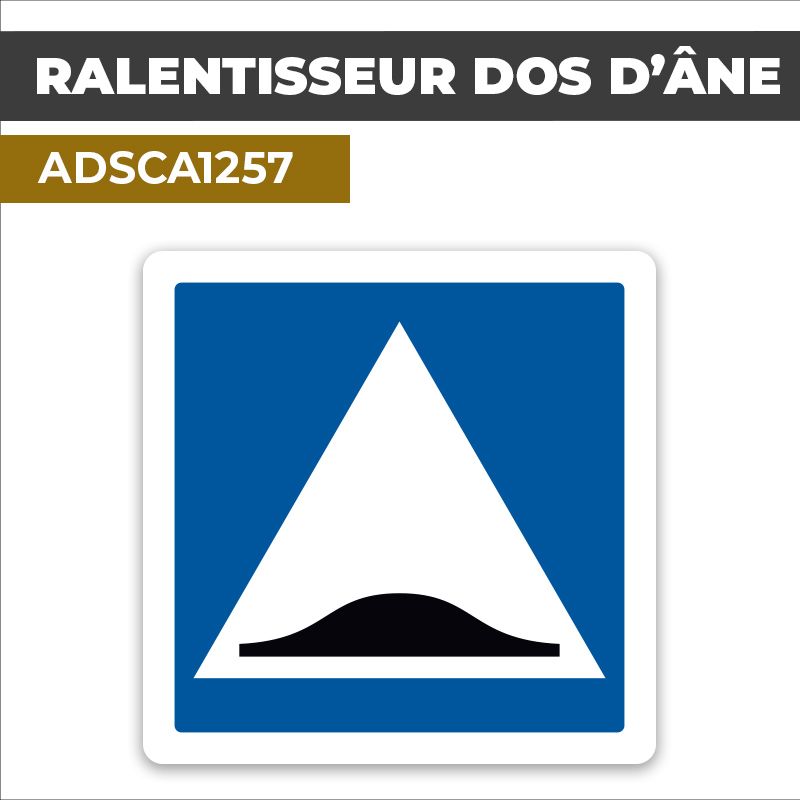 Autocollant RALENTISSEUR DOS D'ÂNE | Panneaux d'indication