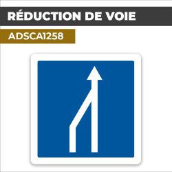 Autocollant RÉDUCTION DE VOIE | Panneaux d'indication