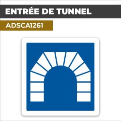 Autocollant ENTRÉE DE TUNEL | Panneaux d'indication