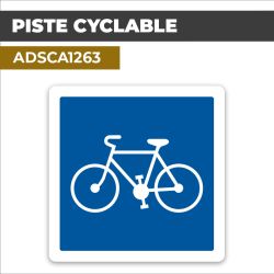 Autocollant PISTE CYCLABLE | Panneaux d'indication