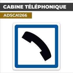 Autocollant CABINE TÉLÉPHONIQUE | Panneaux d'indication
