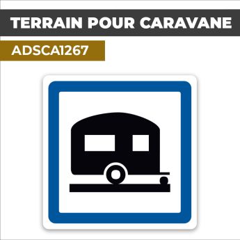 Autocollant TERRAIN POUR CARAVANE | Panneaux d'indication