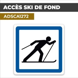 Autocollant ACCÈS SKI DE FOND | Panneaux d'indication