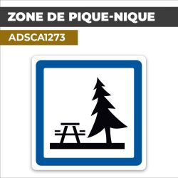 Autocollant ZONE DE PIQUE-NIQUE | Panneaux d'indication