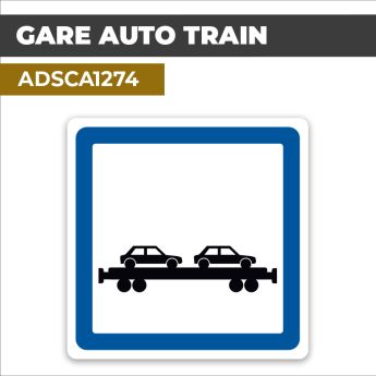 Autocollant GARE AUTO-TRAIN | Panneaux d'indication